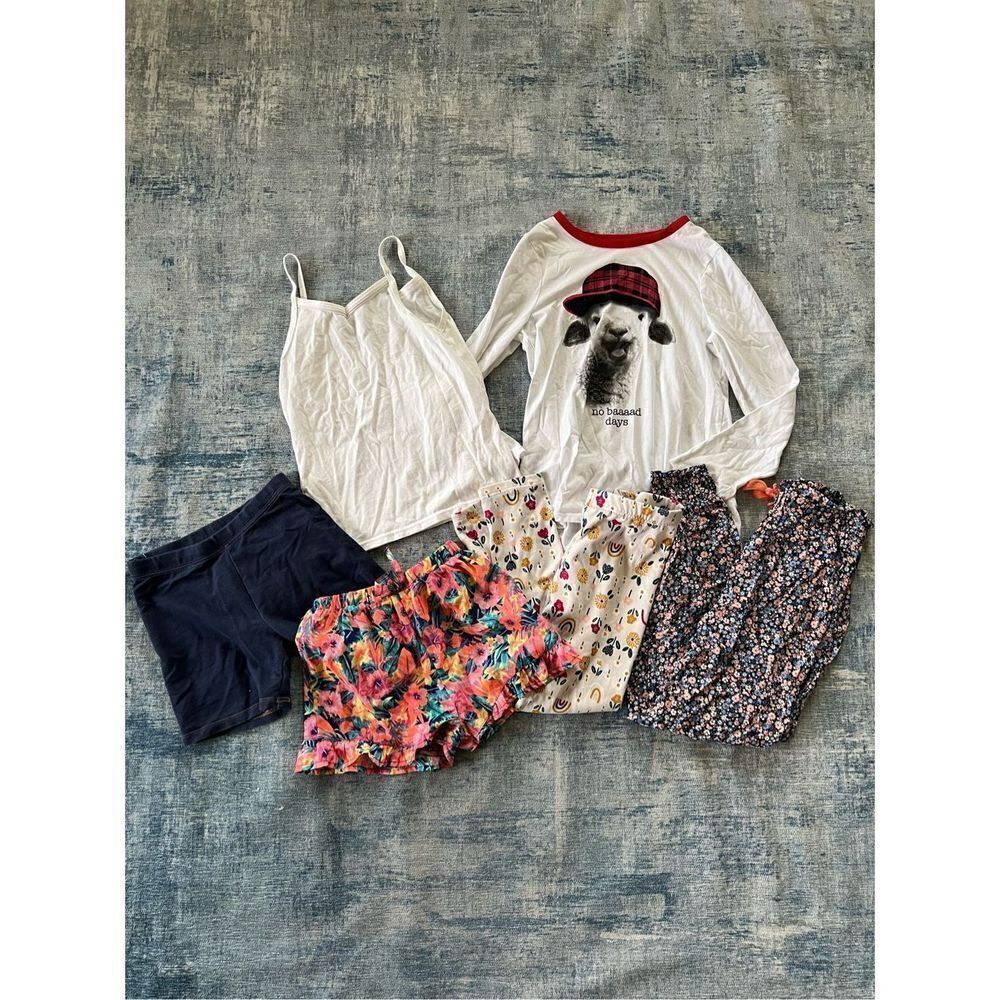 Justice Primark Girls Clothing Mini Lot Long Sleeve Tee Pants Shorts Size 7 - 8